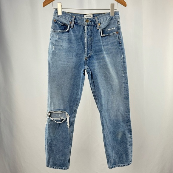 AGOLDE Riley High Rise Straight Crop in Endeavor Blue Size 26‎ - Picture 4 of 8
